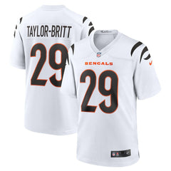 Cam Taylor-Britt Cincinnati Bengals Game Jersey White | Nike for Sale
