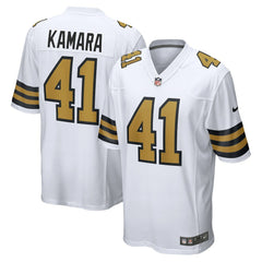 Alvin Kamara New Orleans Saints Alternate Game Jersey White | Nike for Sale