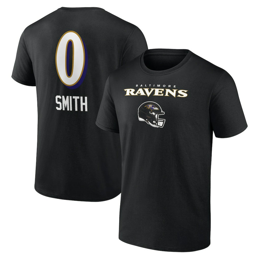 Roquan Smith Baltimore Ravens Team Wordmark Player Name & Number T-Shirt Black | NFL