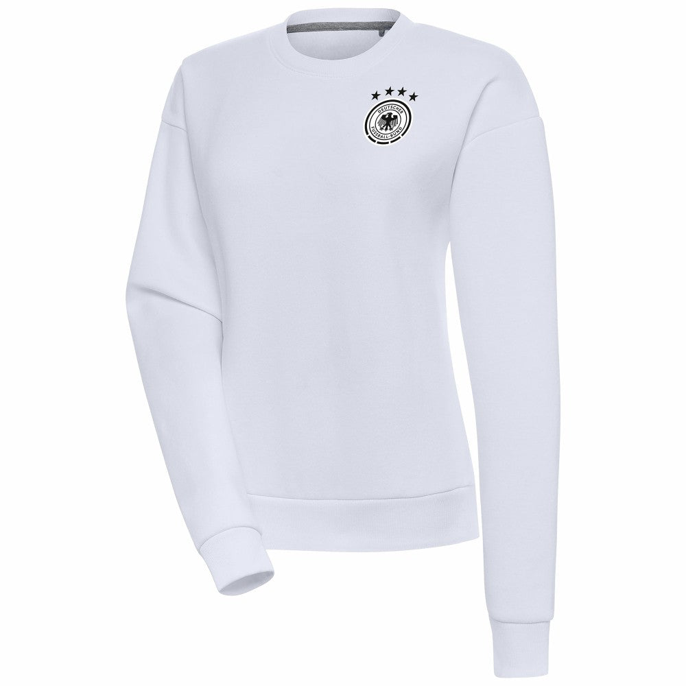 Germany National Team Women's Takeover Crewneck Pullover Sweatshirt White - FIFA World CUP