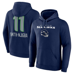 Jaxon Smith-Njigba Seattle Seahawks Team Wordmark Player Name & Number Pullover Hoodie College Navy | NFL