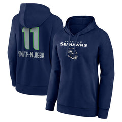 Jaxon Smith-Njigba Seattle Seahawks Women's Team Wordmark Player Name & Number Pullover Hoodie College Navy | NFL