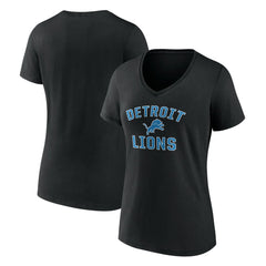 Detroit Lions Women's Victory Arch V-Neck T-Shirt Black | NFL