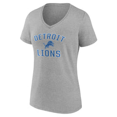 Detroit Lions Women's Victory Arch V-Neck T-Shirt Gray | NFL