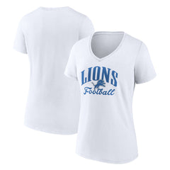 Detroit Lions Women's Victory Script V-Neck T-Shirt White | NFL