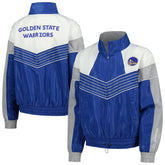 Golden State Warriors The Wild Collective Women's Courtside Half-Zip Track Jacket Royal - NBA