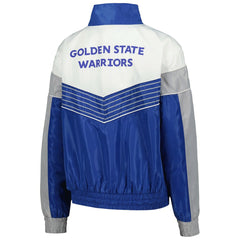 Golden State Warriors The Wild Collective Women's Courtside Half-Zip Track Jacket Royal - NBA