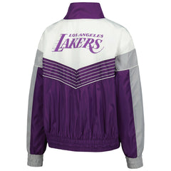 Los Angeles Lakers The Wild Collective Women's Courtside Half-Zip Track Jacket Purple - NBA