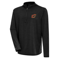 Cleveland Cavaliers Antigua Tidy Quarter-Zip Lightweight Pullover Top Heather Black - NBA