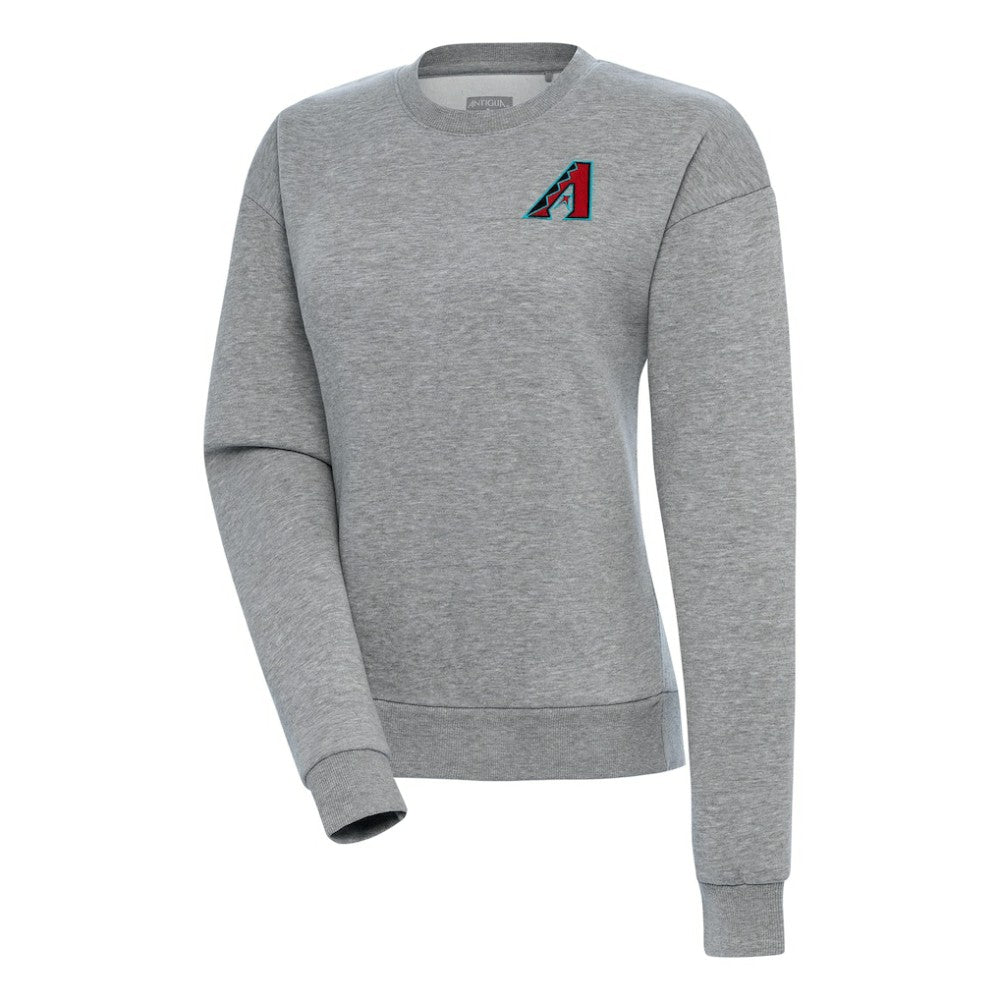 Arizona Diamondbacks Antigua Women's Victory Crewneck Pullover Sweatshirt – Heather Gray Pullover - MLB