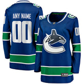 Vancouver Canucks Fanatics Women's Breakaway Custom Jersey - Blue - NHL
