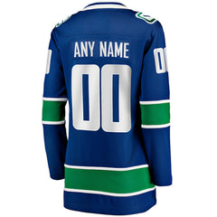 Vancouver Canucks Fanatics Women's Breakaway Custom Jersey - Blue - NHL