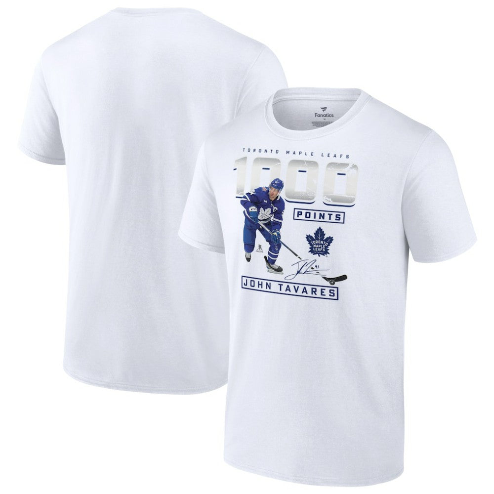 John Tavares Toronto Maple Leafs 1,000 Career Points T-Shirt - White - NHL