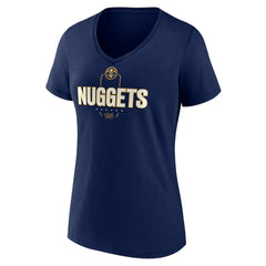 Nikola Jokic Denver Nuggets Women's Behind The Back Name & Number V-Neck T-Shirt Navy - NBA