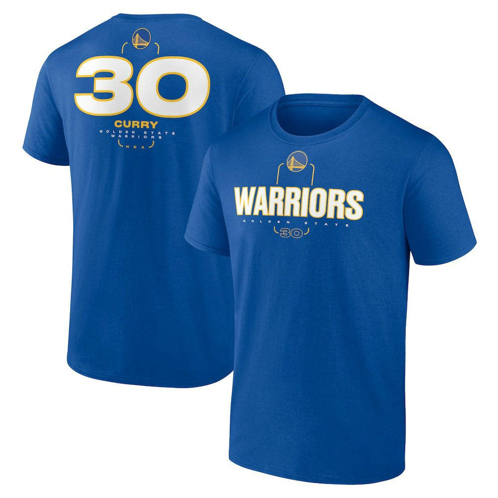 Stephen Curry Golden State Warriors Behind The Back Name & Number T-Shirt Royal - NBA