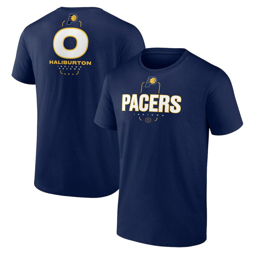 Tyrese Haliburton Indiana Pacers Behind The Back Name & Number T-Shirt Navy - NBA