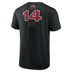 Tyler Herro Miami Heat Behind The Back Name & Number T-Shirt Black - NBA