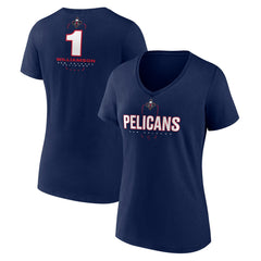 Zion Williamson New Orleans Pelicans Women's Behind The Back Name & Number V-Neck T-Shirt Navy - NBA