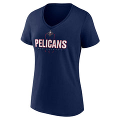 Zion Williamson New Orleans Pelicans Women's Behind The Back Name & Number V-Neck T-Shirt Navy - NBA