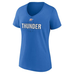 Shai Gilgeous-Alexander Oklahoma City Thunder Women's Behind The Back Name & Number V-Neck T-Shirt Blue - NBA