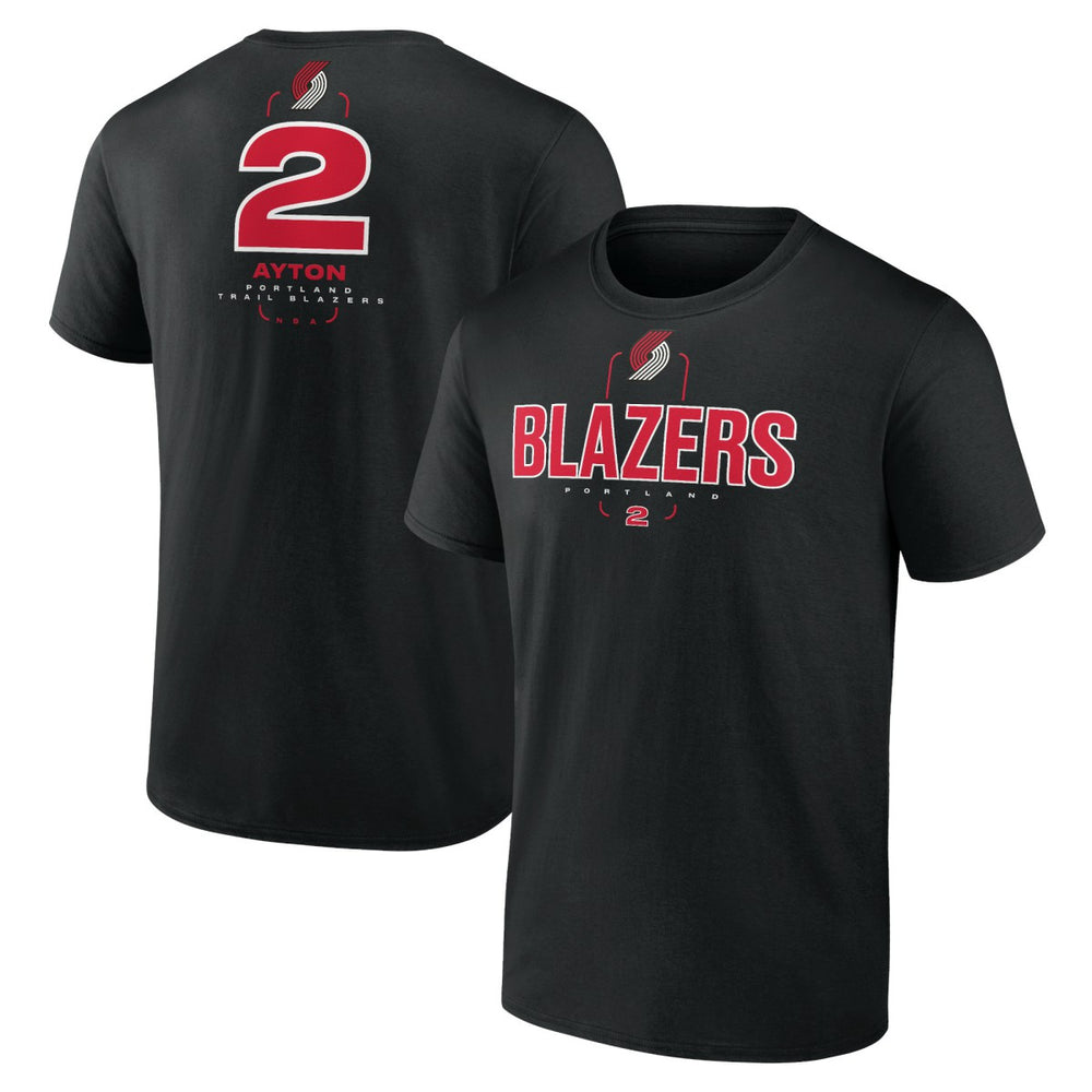 Deandre Ayton Portland Trail Blazers Behind The Back Name & Number T-Shirt Black - NBA