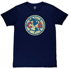 Club America 1863FC Color Crest Slub T-Shirt Navy - FIFA World CUP