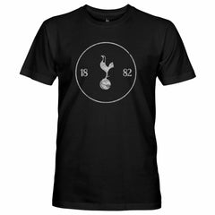 Tottenham Hotspur 1863FC Mono Crest Slub T-Shirt Black - FIFA World CUP