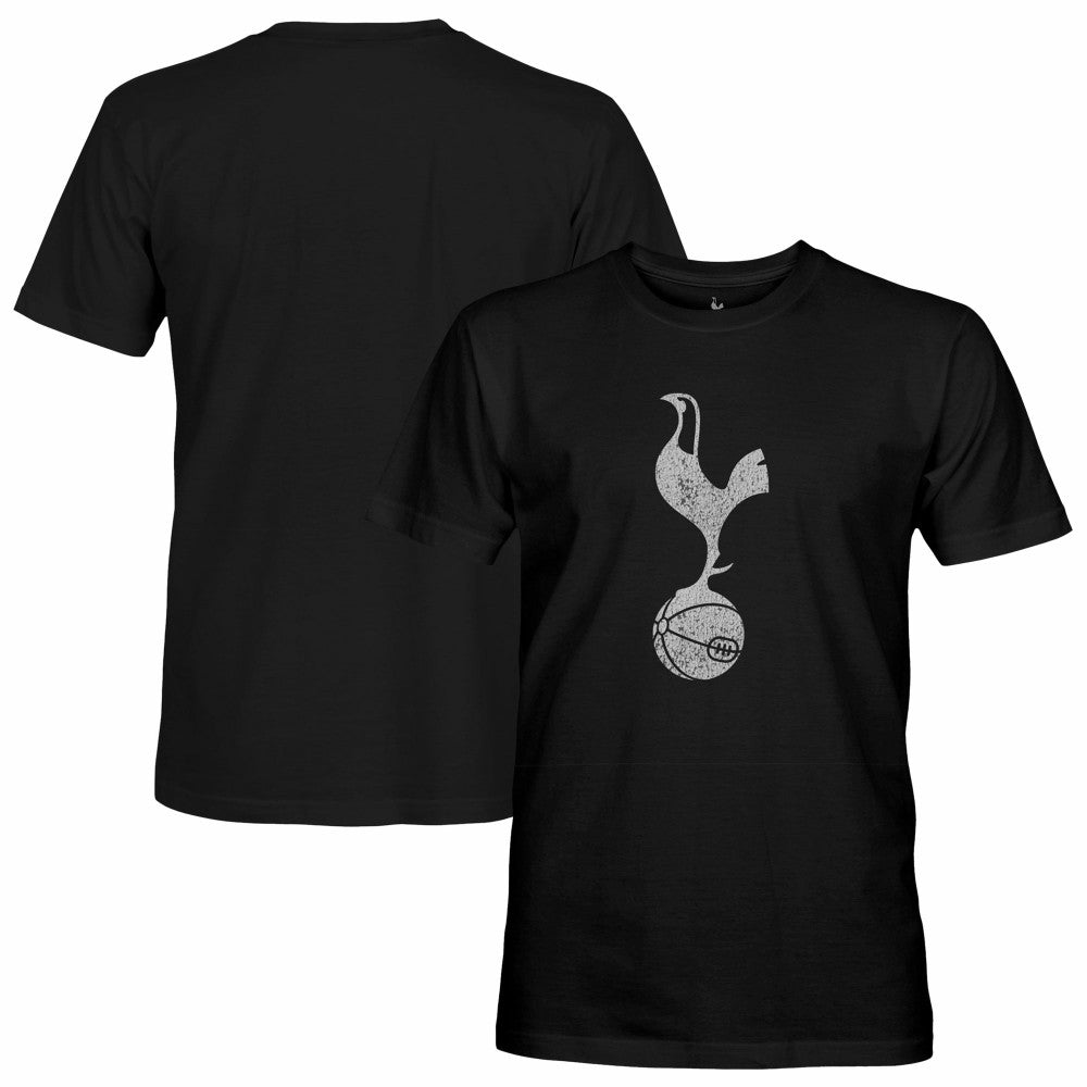 Tottenham Hotspur 1863FC Mono Crest Slub T-Shirt Black - FIFA World CUP