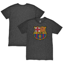 Barcelona 1863FC Color Crest Twisted Tri-Blend Slub T-Shirt Heather Black - FIFA World CUP