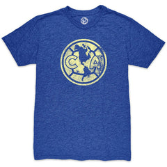 Club America 1863FC Mono Crest Twisted Tri-Blend Slub T-Shirt Heather Royal - FIFA World CUP