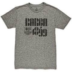 Barcelona 1863FC Retro Vibes Twisted Tri-Blend Slub T-Shirt Heather Gray - FIFA World CUP