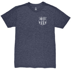 Barcelona 1863FC Front Back Date Twisted Tri-Blend T-Shirt Heather Navy - FIFA World CUP