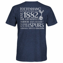 Tottenham Hotspur 1863FC Front Back Text Twisted Tri-Blend Slub T-Shirt Heather Navy - FIFA World CUP