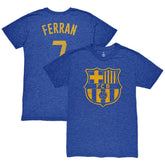 Ferran Torres Barcelona 1863FC Player Name & Number Twisted Tri-Blend Slub T-Shirt Heather Royal - FIFA World CUP