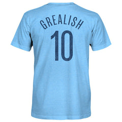 Jack Grealish Manchester City 1863FC Player Name & Number Twisted Tri-Blend Slub T-Shirt Sky Blue - FIFA World CUP