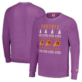 Phoenix Suns Homage Unisex Holiday Tri-Blend Raglan Pullover Sweatshirt Purple - NBA