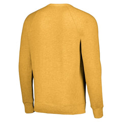 Golden State Warriors Homage Unisex Holiday Tri-Blend Raglan Pullover Sweatshirt Gold - NBA