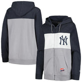 New York Yankees New Era Women's Color Block Full-Zip Hoodie Jacket - MLB