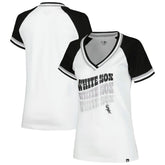 Chicago White Sox New Era Women's Jersey Double Binding Raglan V-Neck T-Shirt - MLB