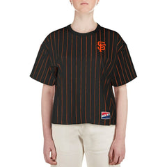 San Francisco Giants New Era Women's Boxy Pinstripe T-Shirt - MLB