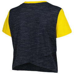 Milwaukee Brewers New Era Women's Plus Size Crossover Back Cropped T-Shirt - MLB