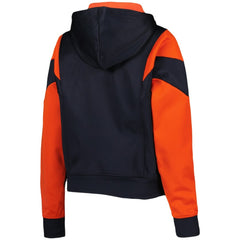 Houston Astros New Era Women's Color Block Fleece Quarter-Zip Hoodie - MLB