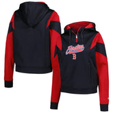 Boston Red Sox New Era Women's Color Block Fleece Quarter-Zip Hoodie - MLB