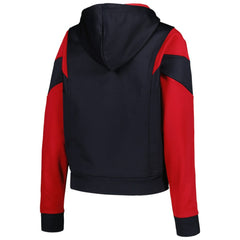 Boston Red Sox New Era Women's Color Block Fleece Quarter-Zip Hoodie - MLB