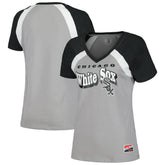 Chicago White Sox New Era Women's Heathered Raglan V-Neck T-Shirt - MLB