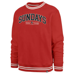 Atlanta Falcons '47 Sundays Clubhouse View Sierra Fleece Pullover Sweatshirt Red | 47 brand