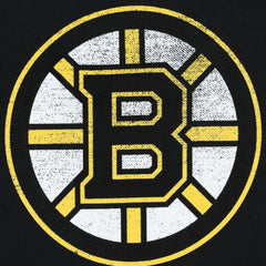 Boston Bruins Profile Women's Plus Size Distressed Printed Name & Number Long Sleeve T-Shirt - Black - NHL