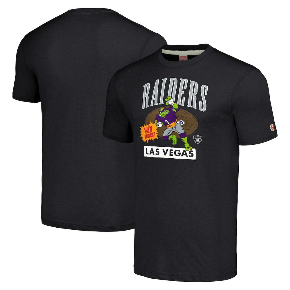 TMNT Donatello x Las Vegas Raiders Homage Tri-Blend T-Shirt Charcoal | NFL