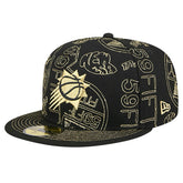Phoenix Suns 59FIFTY Day Allover Print Stencil Fitted Hat Black - NBA