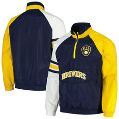 Milwaukee Brewers Starter Elite Raglan Half-Zip Jacket - MLB